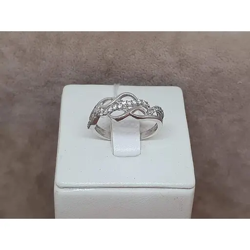 Срібне кільце Агні ВЕНЕЦЬ з фіанітами. 1017/1Р-CZ 17 - фото 4