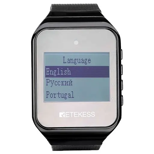 Часы пейджер для официантов с русским меню Retekess TD108, черный (100532) - фото 2