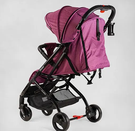 Прогулочная детская коляска Joy Elegans A-16207 со стальной рамой, футкавером и подстаканником - фото 4