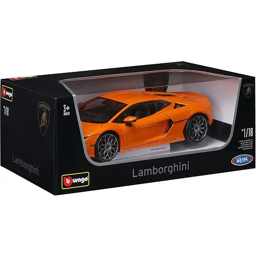 Автомодель Bburago Lamborghini Temerario 1:18 оранжевая (18-11052Or) - фото 6
