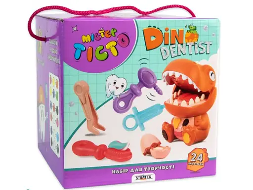 Набор для творчества Strateg Мистер тесто Dino Dentist