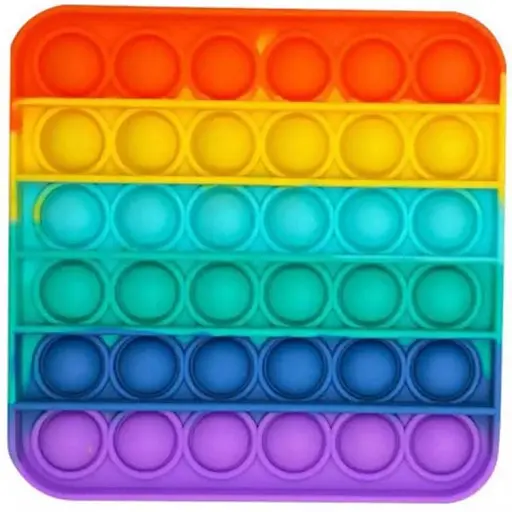 Сенсорна іграшка Pop it квадрат різнокольоровий - фото 1