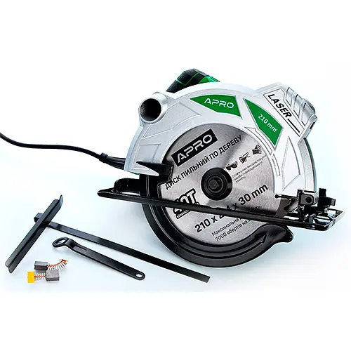 Пила дискова мережева Apro С210 2100Вт Ø=210/30мм(899212) - фото 1
