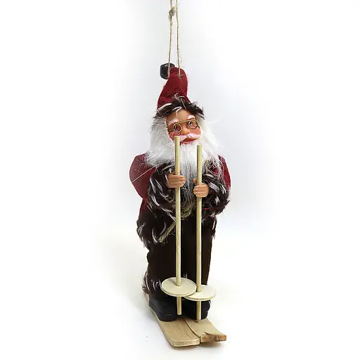 Новорічна іграшка-сувенір 7" "Дід Мороз на лижах" 1218_DSCN