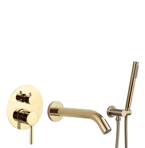 Смеситель для ванны VBI Milano gold скрытого монтажа VBI-050107GL Золотой - фото 1