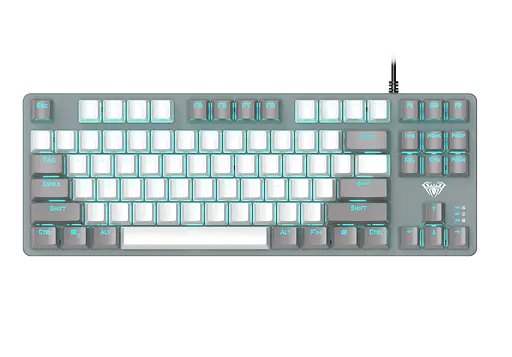 Клавіатура Aula F3287 Blue Switch Grey/White (6948391240954) - фото 3