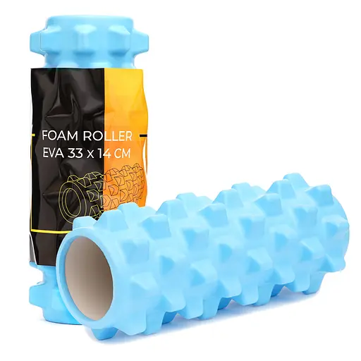 Масажний ролик Cornix EVA 33 x 14 см (валик, ролер) XR-0324 Sky Blue - фото 2