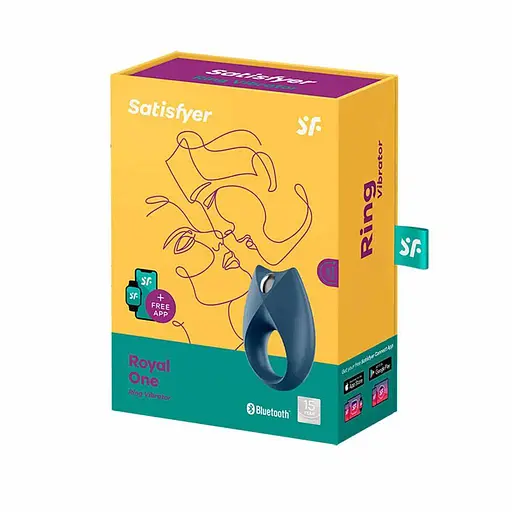 Эрекционное кольцо Satisfyer Royal One 7.5 см синий - фото 5