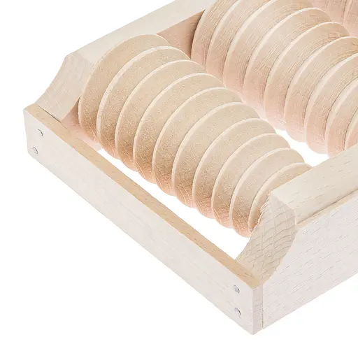 Масажер для стоп дерев'яний для профілактики плоскостопості та рефлекторного масажу на 2 ролики на одну ногу, Woodly 87039 - фото 2