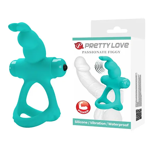Виброкольцо Pretty Love Passionate Figgy 9.8 см бирюзовый - фото 2