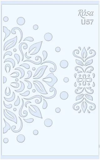 Трафарет багаторазовий універсальний №U57 Ажур 13×20 прозорий 0,5мм Rosa Talent - фото 1