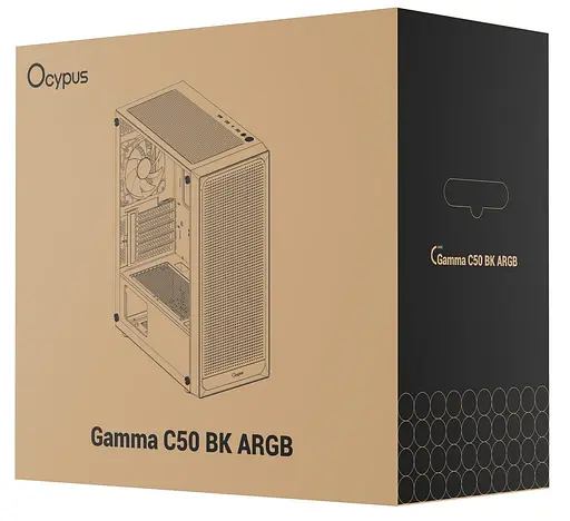 Корпус OCYPUS GAMMA C50 BK ARGB (GAMMA-C50-BKG400XX-GL) без блока питания - фото 11