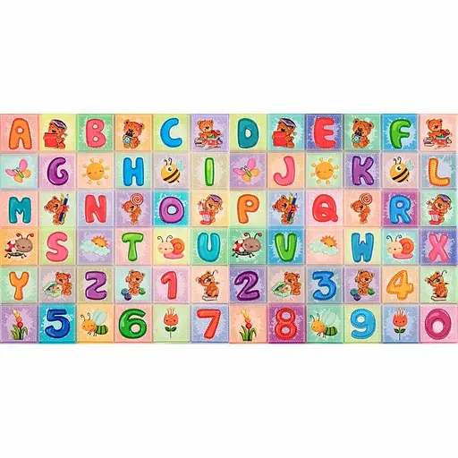 Набор стеновых панелей 3D 700х1400х4мм Алфавит (2шт) SW-00002352 - фото 1