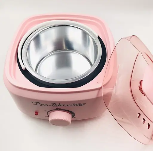 Воскоплав банковий Pro Wax 200 для депіляції нагрівач для воску з терморегулятором Рожевий - фото 2