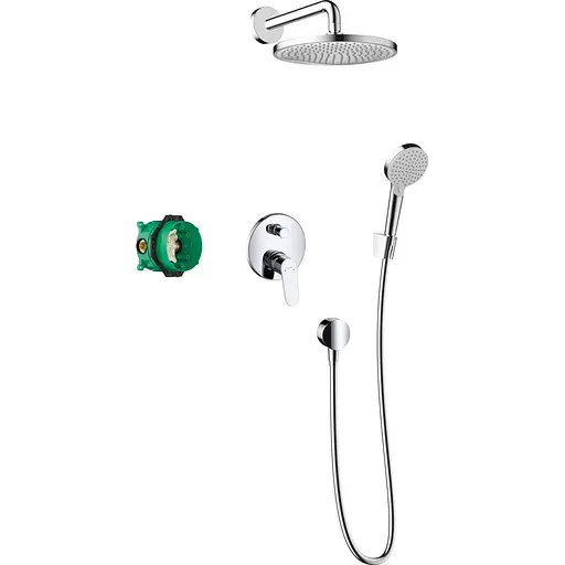Душова система прихованого монтажу Hansgrohe Crometta S 240 1jet Focus Chrome 27958000, Хром - фото 1