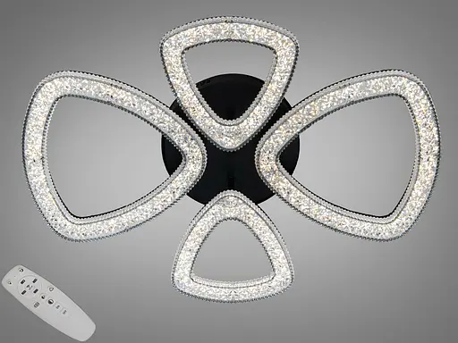 Стельова LED люстра Diasha чорна 53 Вт пульт - фото 1
