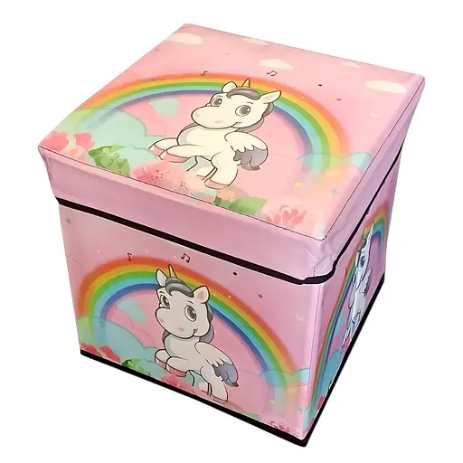 Сложный органайзер-короб C 68854-2 из плотного картона влагостойкая розовая ткань 30 х 30 х 30 см - фото 2