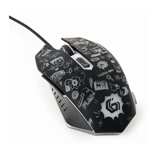 Мышка Gembird MUS-6B-GRAFIX-01 USB Black (MUS-6B-GRAFIX-01) - фото 5