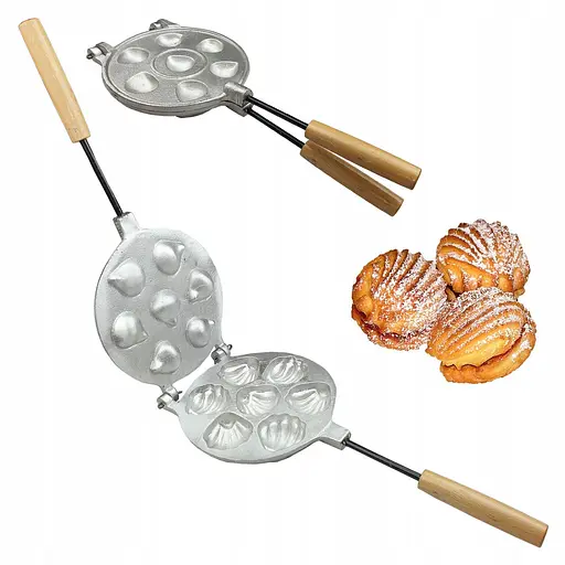 Форма для випічки печива "Кураб'є" (7 мушель), Ласунка Бежевий 81916 - фото 1