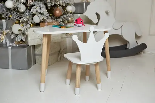 Дитячий столик Хмара та стільчик Корона біла - фото 2