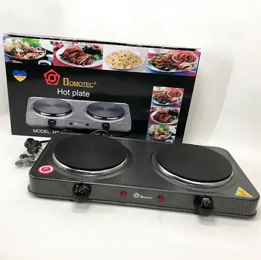 Електроплита Domotec MS-5822 — дискова настільна плита на 2 конфорки, 2000 Вт - фото 9
