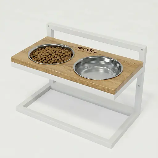 Hollky Flex M — миски на регульованій підставці для середніх собак (2 × 0.85 л)