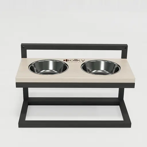 Hollky Flex S — миски на регульованій підставці для маленьких собак (2 × 0.450 л) - фото 3