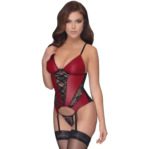 Корсет Cottelli Lingerie Basque M (червоний)