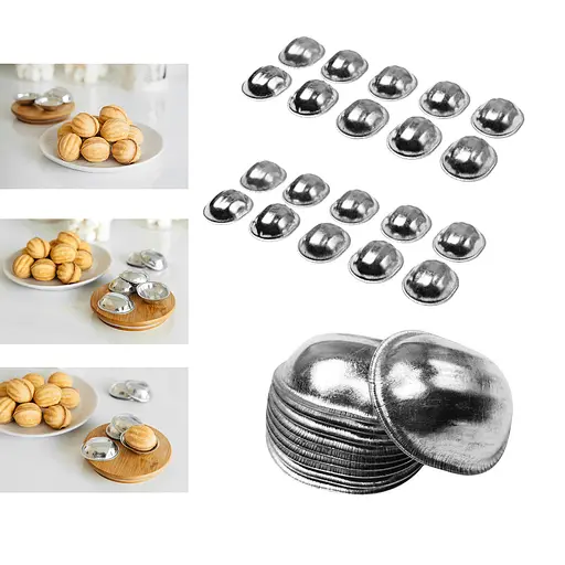 Металлические формочки порционные для выпечки печенья орешки 20 Серый 86522 - фото 1