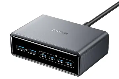 Зарядное устройство Anker GaNPrime Charger - 200W 4xUSB-C PD & 2xUSB-A Black (7121459) - фото 1