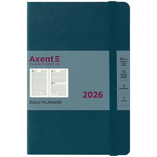 Дневник Axent 2026 Partner Strong 145х210 мм малахитовый (8819-26-31-A) - фото 2