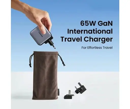 Адаптер живлення зарядний пристрій Ugreen CD296 GaN 65 W Fast Charger (3-Port) (90409) - фото 4