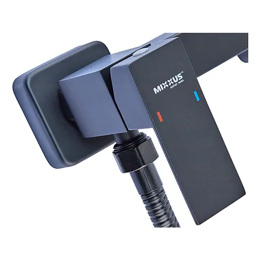 Смеситель для гигиенического душа наружного монтажа Mixxus KUB-222 Black MI6019, Черный матовый - фото 2