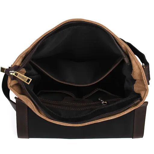 Кожаная мужская сумка через плечо TARWA 30х32х7.5 см sum0025787 - фото 8