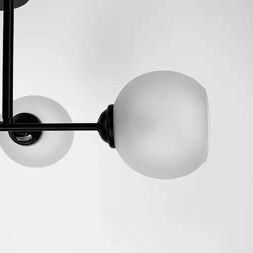 Сучасна плафонна люстра в чорному корпусі на 4 лампи | Арт. 4222/4G | Line F - фото 6