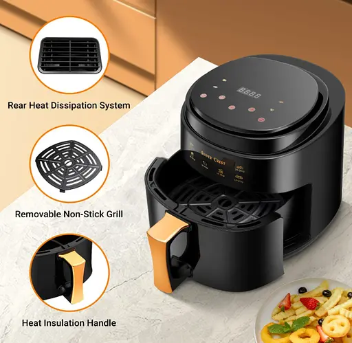 Многофункциональная аэро-фритюрница Silver Crest JD689B 8 л 2400W цифровая фри без масла - фото 2