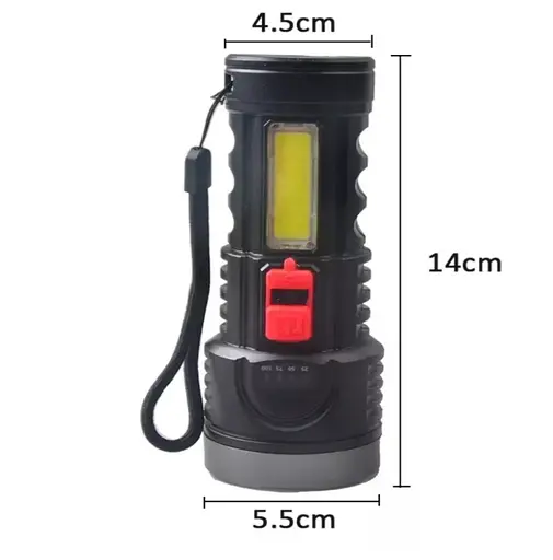 Мощный светодиодный аккумуляторный фонарь прожектор TY-822 переносной для охраны - фото 2