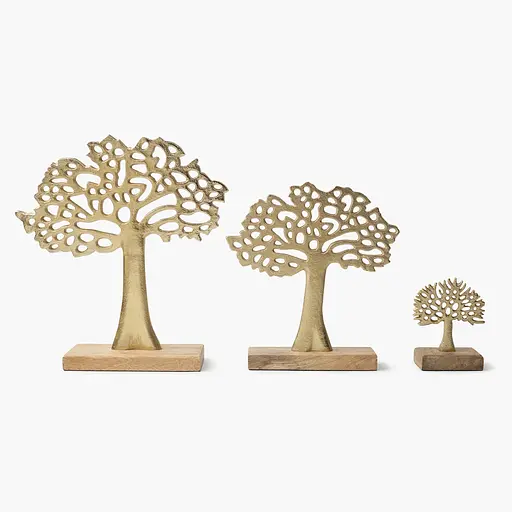 Декор алюминиевый MBM HOME Дерево на подставке золотой 100х50х135 мм (DH-ST-39 S GOLD) - фото 5