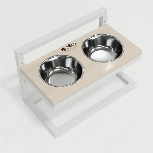 Hollky Flex S — миски на регульованій підставці для маленьких собак (2 × 0.450 л) - фото 5