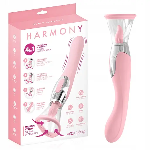 Вібратор Yoba Harmony Rose 22.5 см рожевий - фото 3
