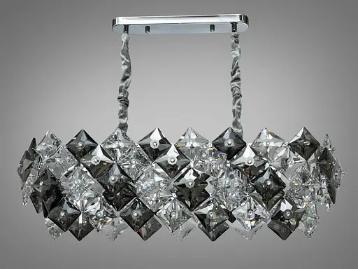 Неймовірно красива новинка кришталева люстра витягнутої форми, 10 ламп - фото 1