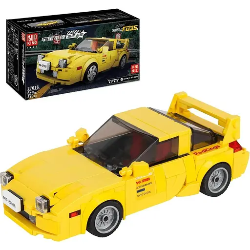 Набір для збирання моделі Mold King Speed Champions Mazda RX-7 FD3S з дисплеєм, 27016 кубиків Initial D