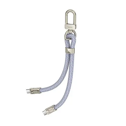 Кабель PD - Шнурок для браслета Hoco GH5 Elegant C to C 0.22 м синий - фото 1