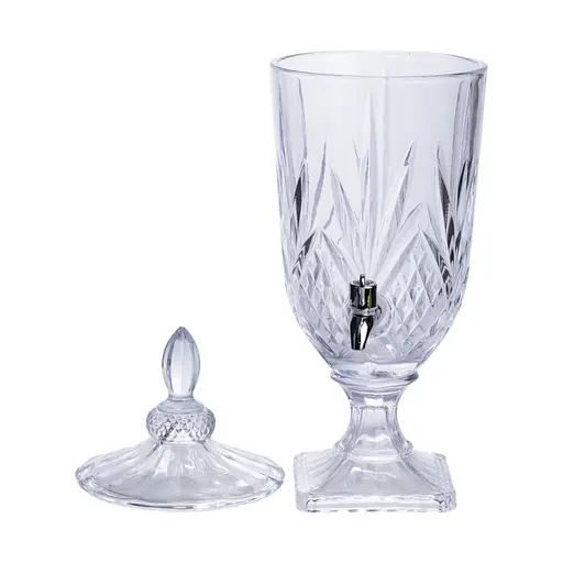 Лимонадниця з краном скляна 3 л диспенсер для напоїв лимонадник із краном Yiwu HP-19-296 - фото 3