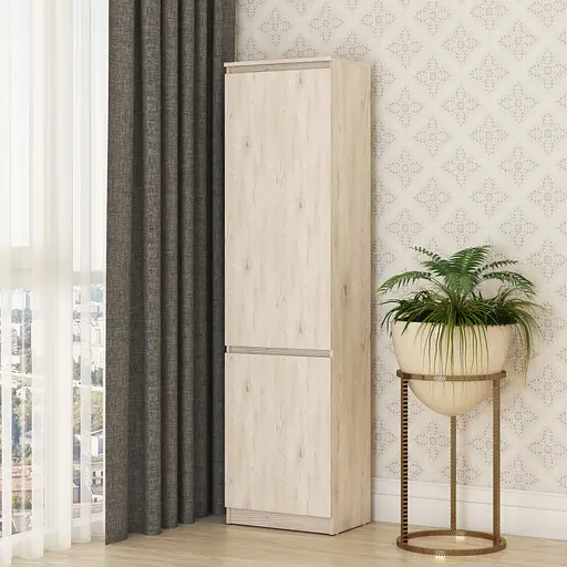 Пенал закрытый MebelStar Нео 2Д 50x35x190 см Аляска серый (MBS-1167) - фото 1