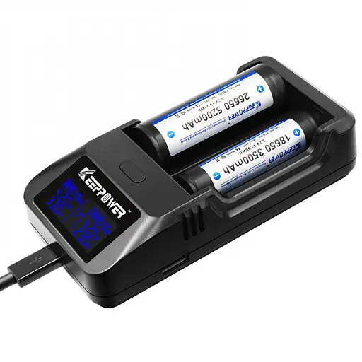 Универсальное зарядное устройство Keeppower L2 plus с дисплеем (2 канала) - фото 2