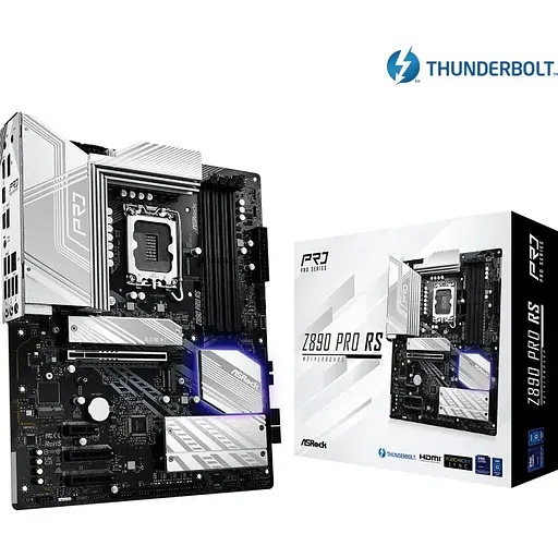 Материнская плата AsRock Z890 PRO RS (1851/Z890, 4xDDR5, PCIex16, HDMI/DP/TB4, 4xSATA, 4xM.2, 2.5Glan, 7.1c, ATX) - фото 5