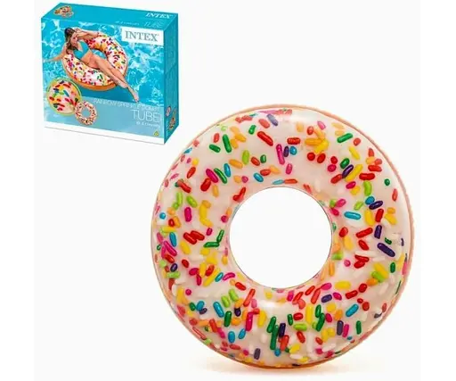 Надувний круг Пончик з ремкомплектом, 56263 - фото 2