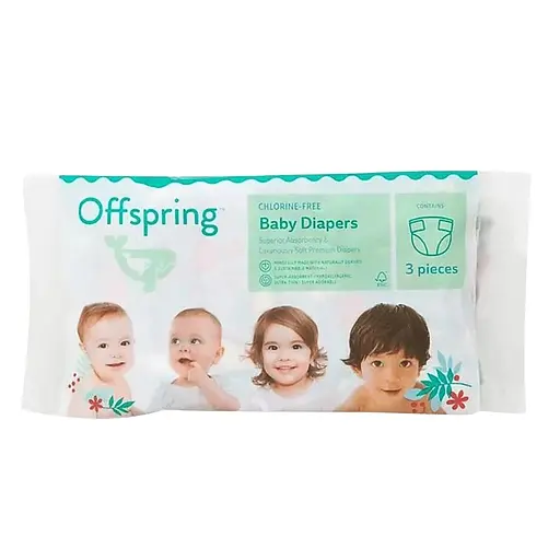 Підгузки Offspring розмір S 3-6 кг 3 шт. (DP-OI-FTT-S3P)