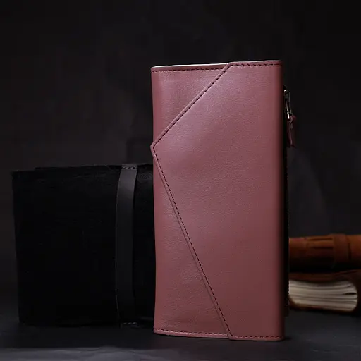 Кожаный женский кошелек Grande Pelle 21х10.5х2 см acs0027019 - фото 9